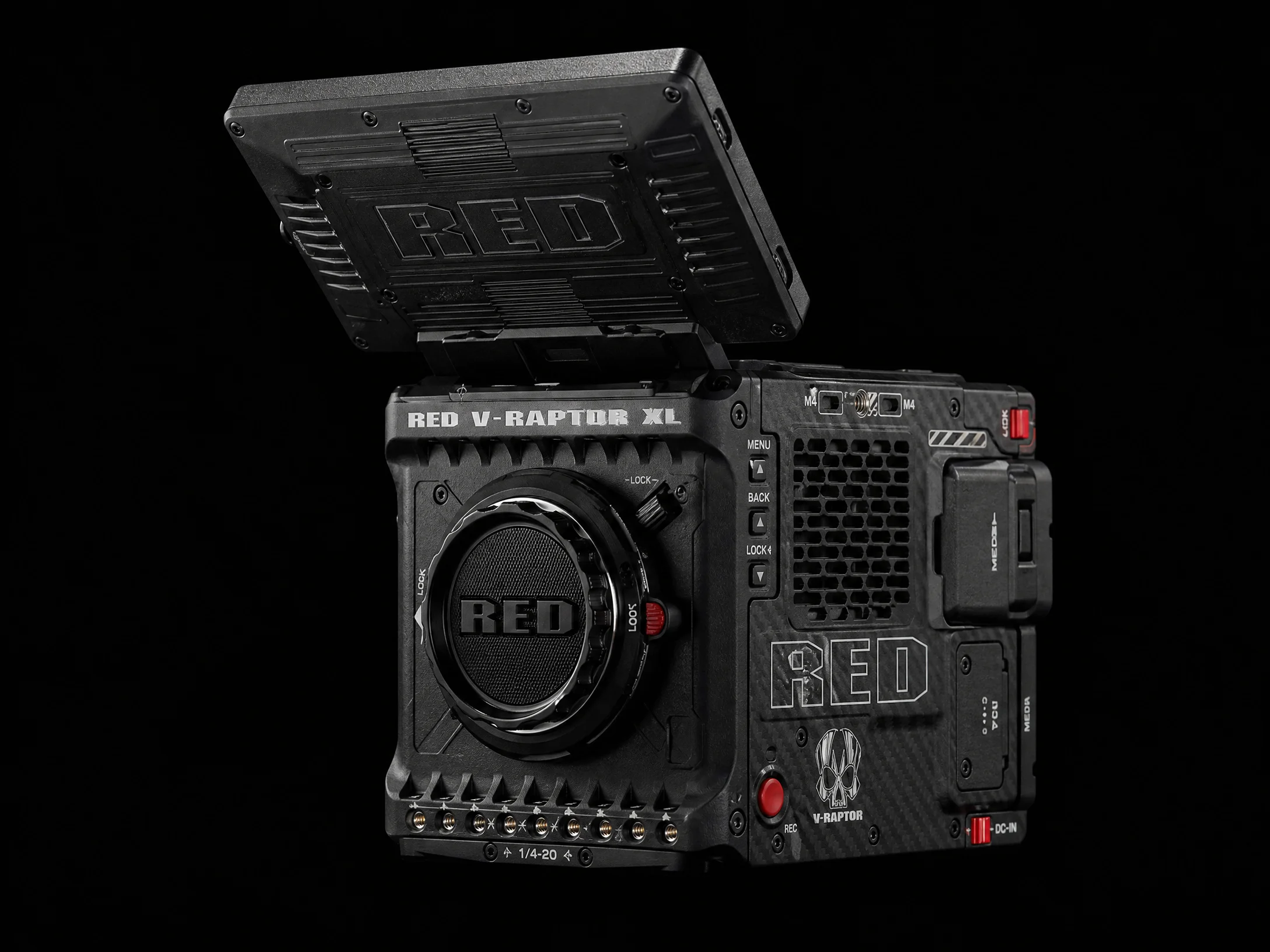RED​ V-RAPTOR XL摄影机侧面‍展示
